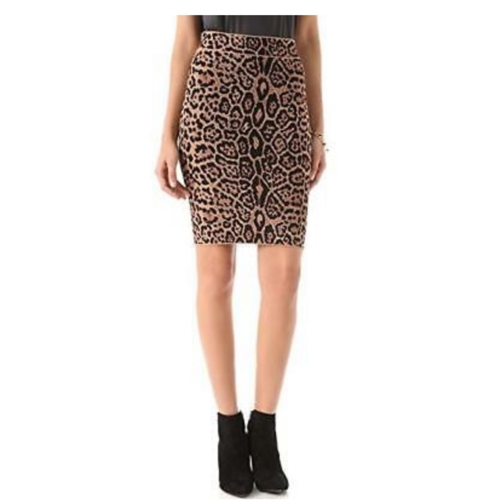 BCBG Max Azria Leopard Skirt
